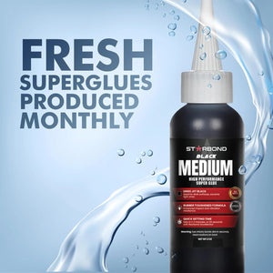 Starbond Black Medium CA Glue — Superglue Pro Kit