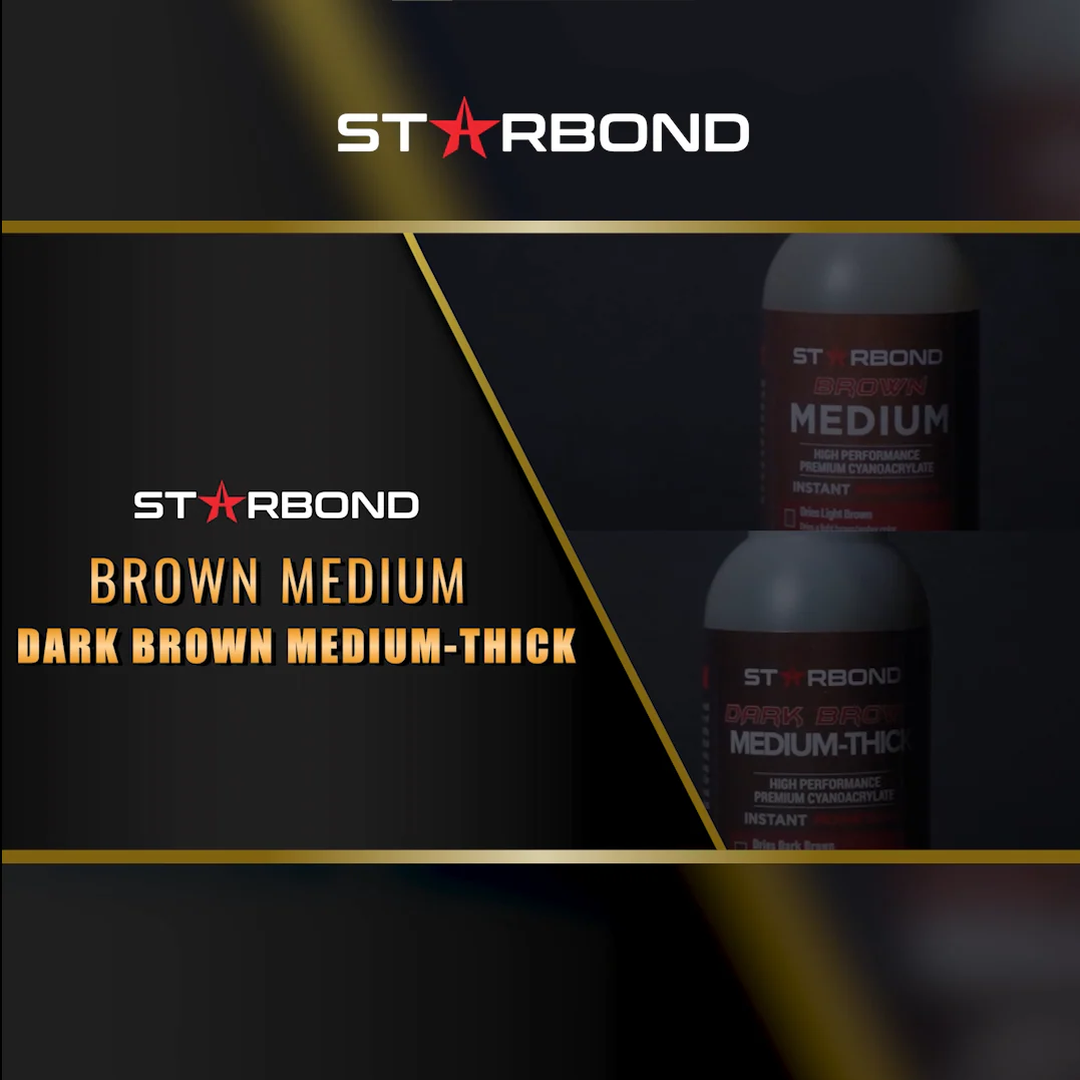 Starbond Dark Brown Medium-Thick CA Glue — Superglue Pro Kit
