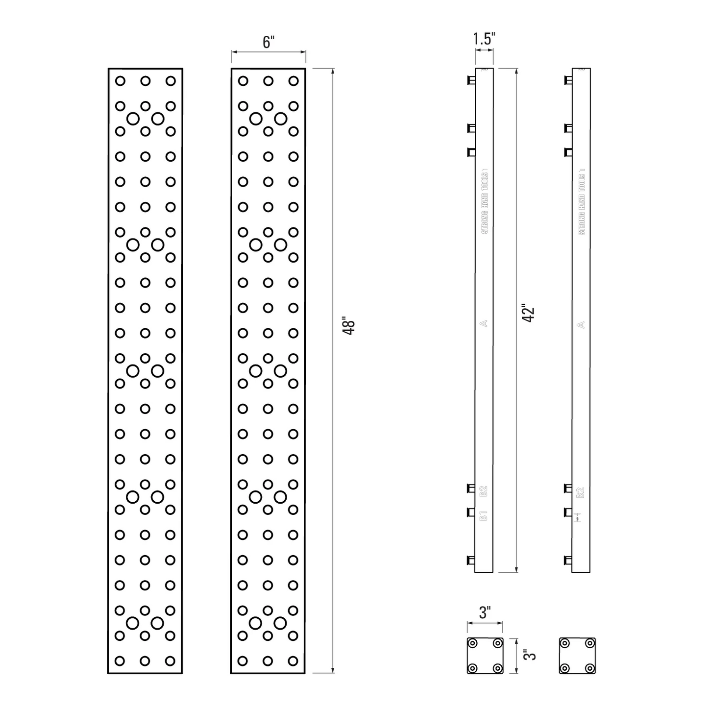 Strong Hand Rhino Cart Connecting Bridge, Expansion Kits
