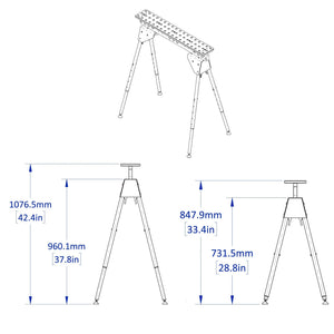 Strong Hand TSB366-AF1 Scout 36, Sawhorse Kit 36" x 6" 5/8" System
