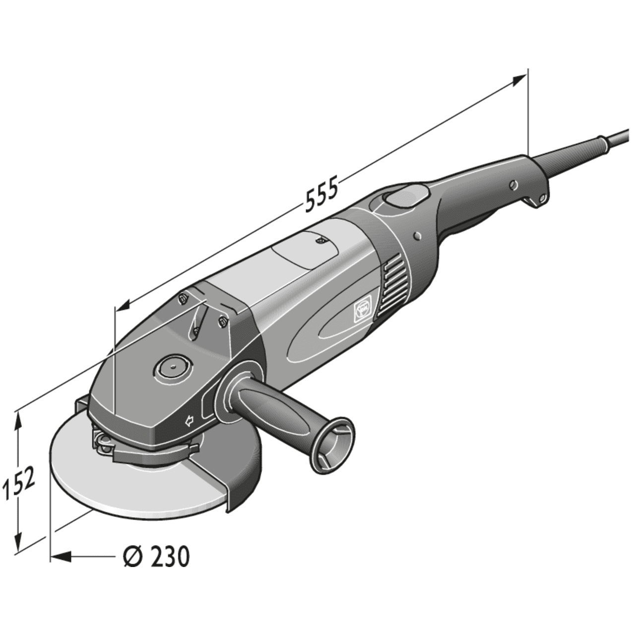 WSG 20-230 Angle Grinder 9 in. 120V 60hz 5/8-11 spindle