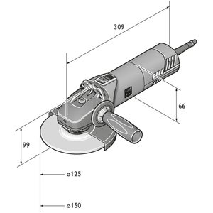 WSG17-150P 6 in. POWER Angle Grinder 5/8-11 120v 60hz