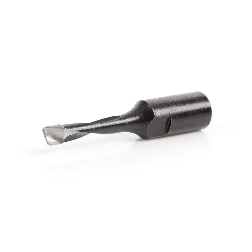 Amana 316022 Carbide Tipped 2 Flute RH Rotation Bit for Festool® Domino® Joiner, 5mm Dia x 20mm x 49mm Long