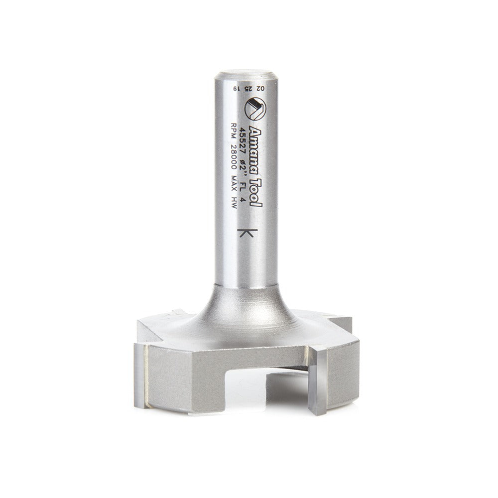 Amana 45527 arbide Tipped Spoilboard Surfacing, Rabbeting, Flycutter, Slab Leveler, Surface Planer & Flattening 2" Dia x 1/2" x 1/2" Shank Router Bit