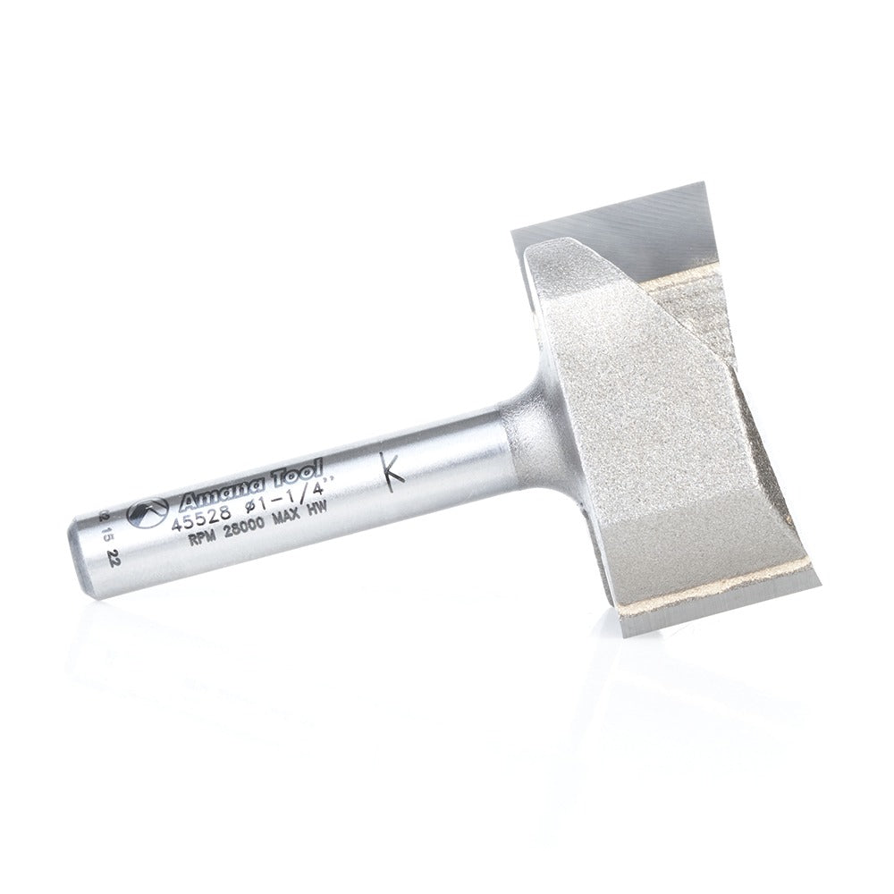 Dimar 45528 Carbide Tipped Spoilboard Surfacing, Rabbeting, Flycutter, Slab Leveler, Surface Planer & Flattening 1-1/4" Dia x 9/16" x 1/4" Shank Router Bit