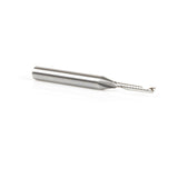 Amana 51486 Solid Carbide CNC Spiral 'O' Single Flute, Aluminum Cutting 1/8" Dia x 3/4" x 1/4" Shank x 2-1/2" Long Up-Cut Router Bit
