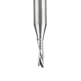 Amana 51511 Solid Carbide CNC Spiral 'O' Single Flute, Plastic Cutting 1/8" Dia x 1/2" x 1/4" Shank x 2" Long Down-Cut Router Bit