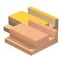 Dimar SCF812P 1/2" Dia, Solid Carbide, Roughing Spiral Bit, Upcut, 3 Flute, 1/2" Shank, 3 1/2" Length