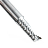 Amana 51378 Solid Carbide CNC Spiral 'O' Single Flute, Aluminum Cutting 3/8" Dia x 1" x 3/8" Shank x 3" Long Up-Cut Router Bit