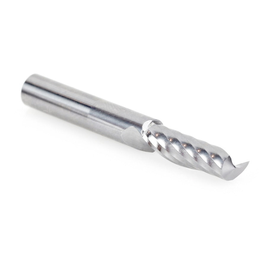 Amana 51404 Solid Carbide CNC Spiral 'O' Flute, Plastic Cutting 1/4" Dia x 3/4" x 1/4" Shank Up-Cut Router Bit