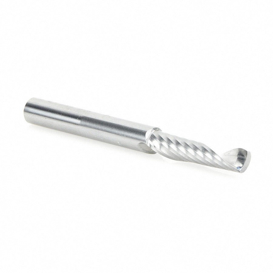 Amana 51405 Solid Carbide CNC Spiral 'O' Flute, Plastic Cutting 1/4" Dia x 1" x 1/4 Shank Up-Cut Router Bit