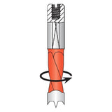 Dimar BKP-5-70LS 5mm Dia, Carbide Tipped, Brad Point Dowel Drill, 1 Flute Body, LH, 10mm Shank, 70mm Length