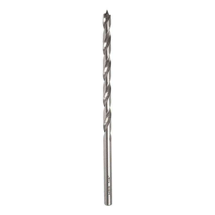 Dimar DL6 1/4" Dia, HSS, Brad Point Drill, 1/4" Shank, 6" Length