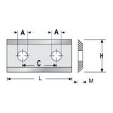 Dimar L60 60mm Length, Carbide Inserts, 2 Edges, 12mm Width, 1.5mm Thickness
