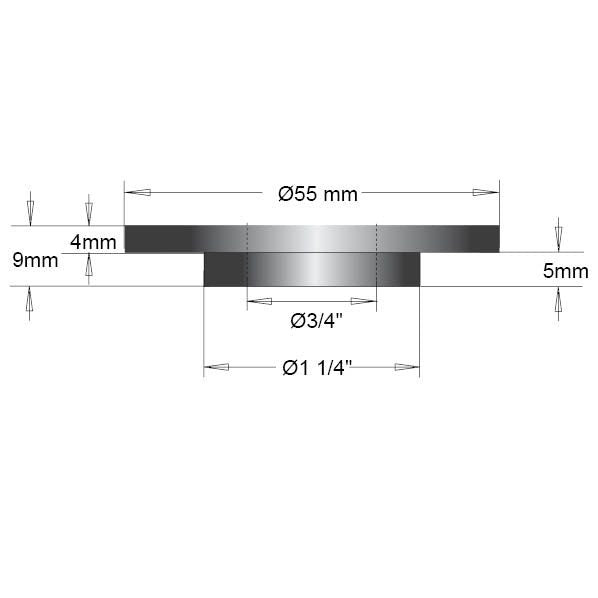 Dimar TB11434 1-1/4" to 3/4" Dia, T Bushing