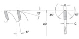 Dimar 12-72-TCG-30 12" Dia, Carbide Tipped, Finishing Saw Blade, .126" (3.2mm) Kerf, 72 Teeth, TCG