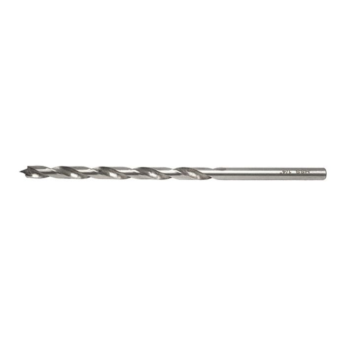 Dimar DL6 1/4" Dia, HSS, Brad Point Drill, 1/4" Shank, 6" Length