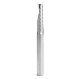Amana 51643 Solid Carbide CNC Spiral 'O' Single Flute, Aluminum Cutting 3/8" Dia x 1-3/8" x 3/8" Shank x 3-1/2" Long Up-Cut Router Bit