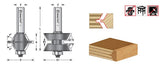 Amana 55468 2-Piece Carbide Tipped Edge Banding 60 Deg x 1-19/32" Dia x 1" x 1/2" Shank Set