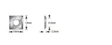 Amana HCK-70 Solid Carbide 4 Cutting Edges Insert Knife MDF, Chipboard, Solid Surface 14 x 14 x 2mm