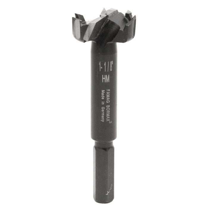 Dimar BORCT-28 1-1/8" Dia, Carbide Tipped, Bormax 3 Forstner Bit, 3/8" Shank, 3-1/2" Length