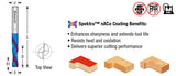 Amana 46188-K-5  5-Pack CNC Solid Carbide Spektra™ Extreme Tool Life Coated Compression Spiral 1/2" Dia x 1-1/4" x 1/2" Shank