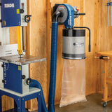 Rockler 58957 Blue 4" Stretch Hose 3' Length Extends To 21'