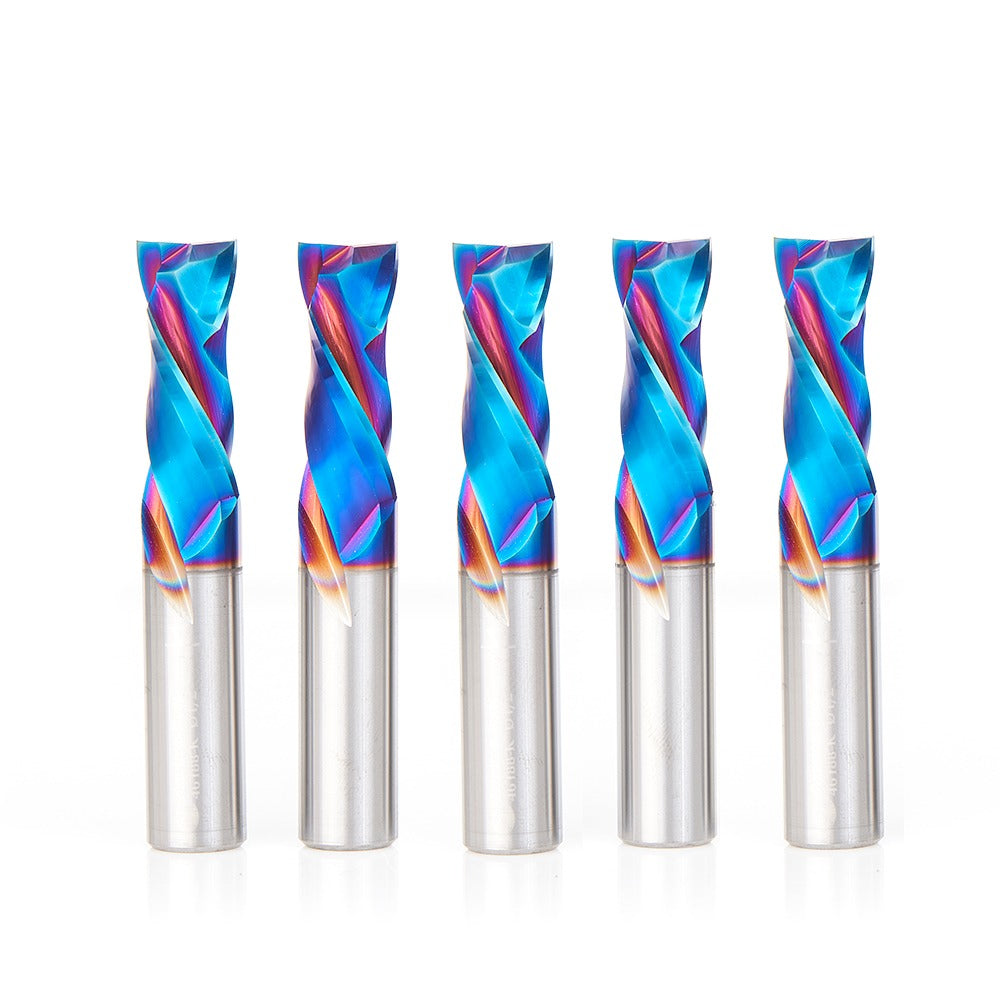 Amana 46188-K-5  5-Pack CNC Solid Carbide Spektra™ Extreme Tool Life Coated Compression Spiral 1/2" Dia x 1-1/4" x 1/2" Shank