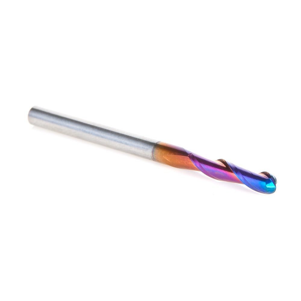 Amana 46377-K Solid Carbide Spektra™ Extreme Tool Life Coated Up-Cut Ball Nose Spiral 1/16" Radius x 1/8" Dia x 5/8" x 1/8" Shank Router Bit