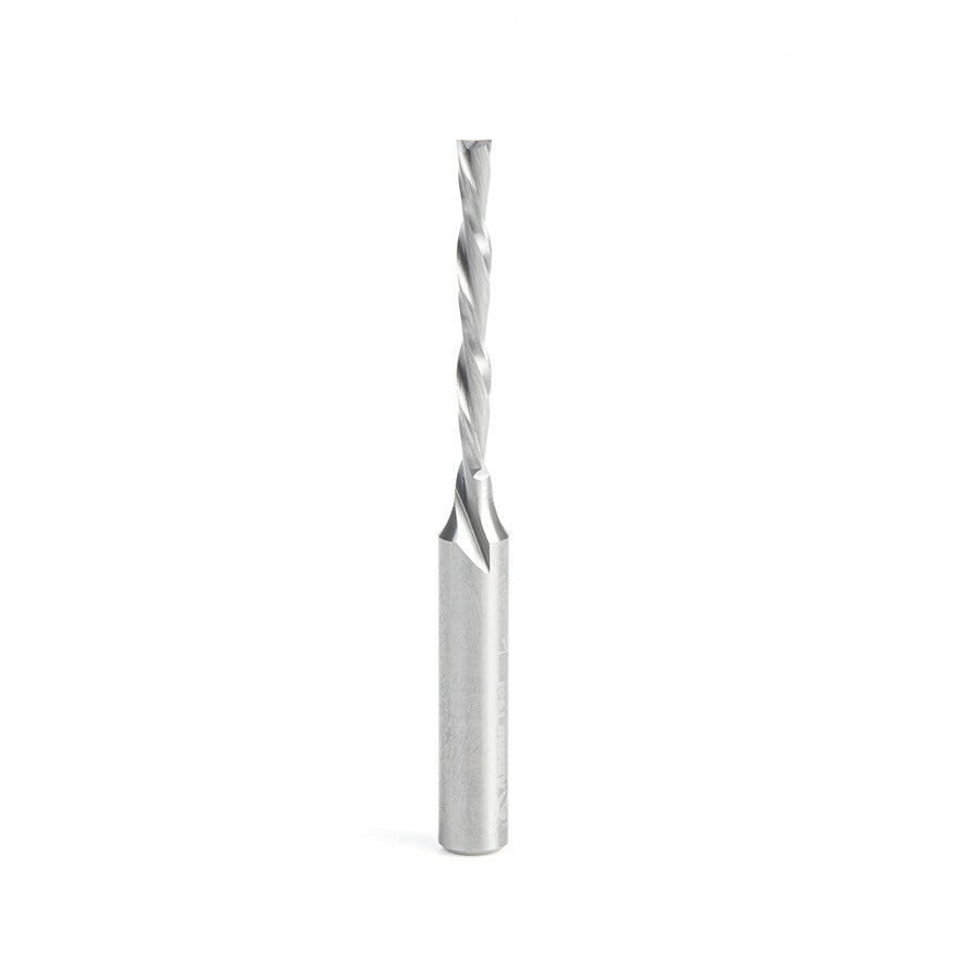 Amana 46564 Solid Carbide CNC Foam Cutting Down-Cut Square End Spiral 1/8" Dia x 1-1/8" x 1/4" Shank x 2-1/2" Long Router Bit