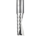 Amana 51378 Solid Carbide CNC Spiral 'O' Single Flute, Aluminum Cutting 3/8" Dia x 1" x 3/8" Shank x 3" Long Up-Cut Router Bit