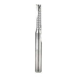 Amana 51456 Solid Carbide CNC Spiral 'O' Single Flute, Aluminum Cutting 3/16" Dia x 7/8" x 1/4" Shank x 2-1/2" Long Up-Cut Router Bit