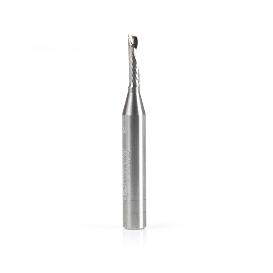 Amana 51503 Solid Carbide CNC Spiral 'O' Flute, Aluminum Cutting 1/8" Dia x 1/2" x 1/4" Shank Down-Cut