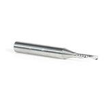 Amana 51511 Solid Carbide CNC Spiral 'O' Single Flute, Plastic Cutting 1/8" Dia x 1/2" x 1/4" Shank x 2" Long Down-Cut Router Bit