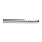 Amana 51643 Solid Carbide CNC Spiral 'O' Single Flute, Aluminum Cutting 3/8" Dia x 1-3/8" x 3/8" Shank x 3-1/2" Long Up-Cut Router Bit