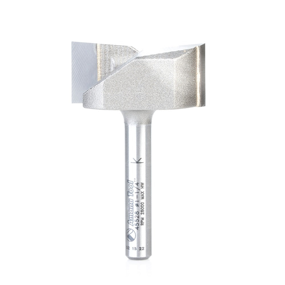 Dimar 45528 Carbide Tipped Spoilboard Surfacing, Rabbeting, Flycutter, Slab Leveler, Surface Planer & Flattening 1-1/4" Dia x 9/16" x 1/4" Shank Router Bit