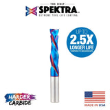 Amana 46199-K CNC Solid Carbide Spektra™ Extreme Tool Life Coated Compression Spiral 1/2" Dia x 2" x 1/2" Shank