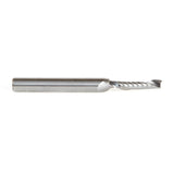 Amana 51456 Solid Carbide CNC Spiral 'O' Single Flute, Aluminum Cutting 3/16" Dia x 7/8" x 1/4" Shank x 2-1/2" Long Up-Cut Router Bit