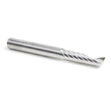 Amana 51643 Solid Carbide CNC Spiral 'O' Single Flute, Aluminum Cutting 3/8" Dia x 1-3/8" x 3/8" Shank x 3-1/2" Long Up-Cut Router Bit