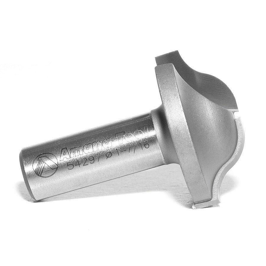 Amana 54297 Carbide Tipped Base Molding Ogee Edge Detail 5/16" x 3/8" Radius x 1-7/16" Dia x 19/32" x 1/2" Shank