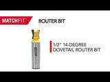 MicroJig MATCHFIT Dovetail Router Bit (1/2"-14 Degree)
