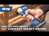 Kreg 20V Ionic Drive™ 1/4" Compact Impact Driver (Tool Only)