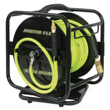 1/4" X 100' MANUAL AIR HOSE REEL W/HYBRIDE POLYMER AIR HOSE