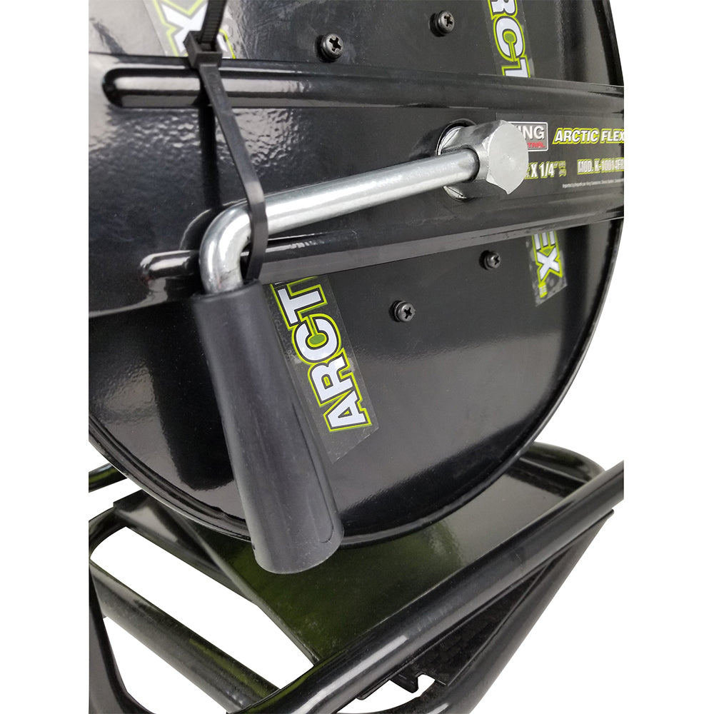 1/4" X 100' MANUAL AIR HOSE REEL W/HYBRIDE POLYMER AIR HOSE