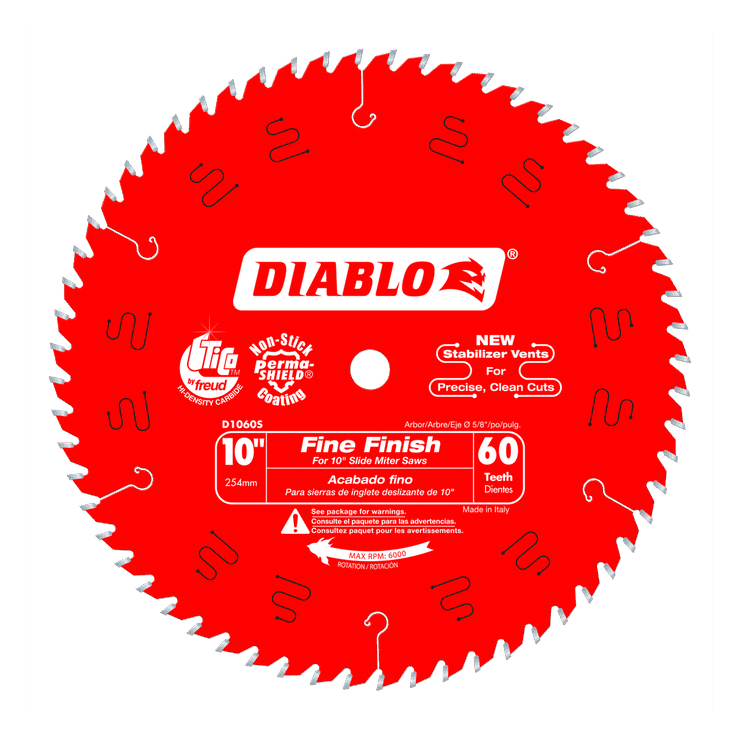 10 in x 60 Tooth Fine Finish Slide Miter Saw Blade