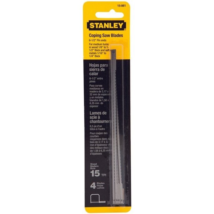 15-061 Coping Saw Blades 4Pk 15Tpi