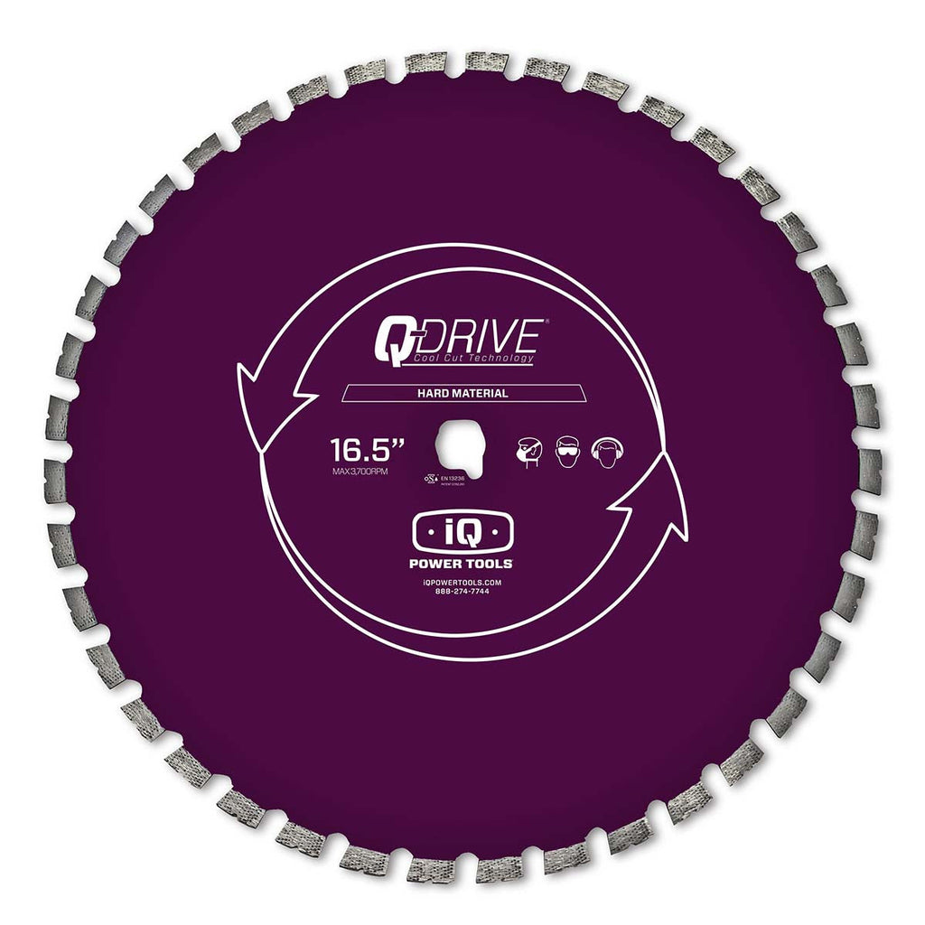 16.5" Q-Drive Arrayed Diamond Segmented Super Hard Material Blade Purple, Super Hard Aggregate