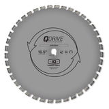 16.5" Q-Drive Arrayed Segmented Hard Material-1 Blade with Silent Core Grey, Hard Brick