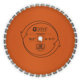 16.5" Q-Drive Arrayed Segmented Hard Material-2 Blade with Silent Core Orange, Hard Concrete