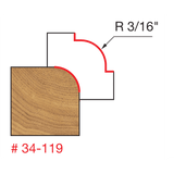 3/16" Radius Rounding Over Bit